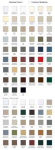 Charte des couleurs aluminium - Arcan Aluminium