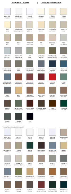 Charte Des Couleurs Aluminium - Arcan Aluminium