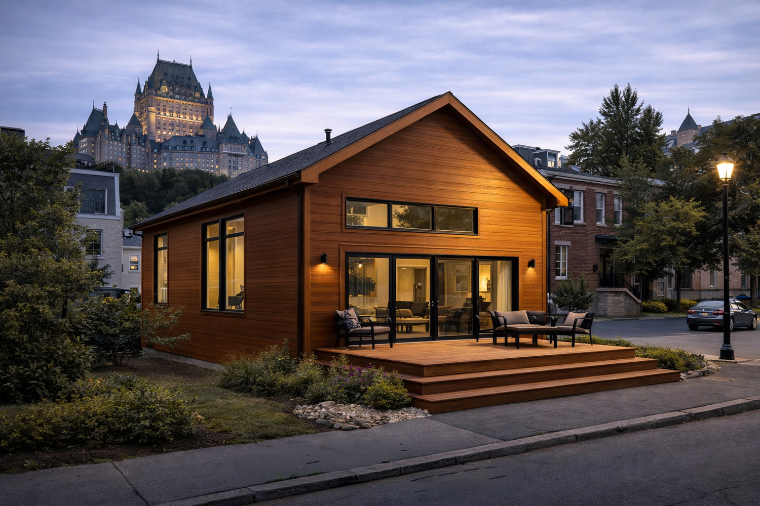 Arcan-QuebecWoodStyleSiding-WalnutEssence Wood Style Siding - Walnut Essence